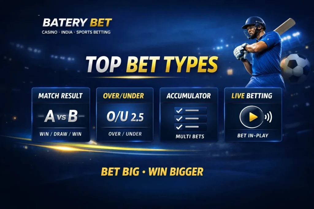 Batery Bet Casino Bet Types